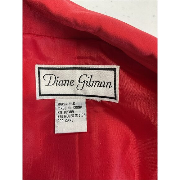 Diane Gilman Silk Duster long Jacket Trench Coat gold button Plus size 2X 56"‎ - Picture 7 of 13